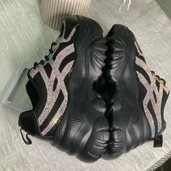 Berness Women’s Rhinestone Platform Sneakers Size 5 - Picture 4 of 10